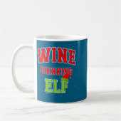 Wine Drinking Elf Christmas Family Matching Group コーヒーマグカップ (左)