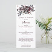 Wine, Dusty Purple, Dark Teal Wedding | メニュー (スタンド正面)