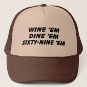 Wine 'em Dine 'em 69 'em キャップ (正面)