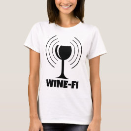 Wine-FiユーモアWiFi波 Tシャツ