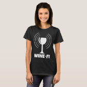 Wine-FiユーモアWiFi波 Tシャツ (正面フル)