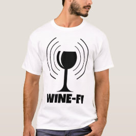 Wine-FiユーモアWiFi波 Tシャツ