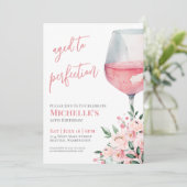 Wine Floral 50th Birthday Party 招待状 (スタンド正面)