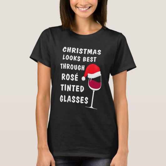 Wine for christmas Ugly xmas 2 Tシャツ (正面)