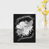 Wine gathering invitation card カード (黄色い花)