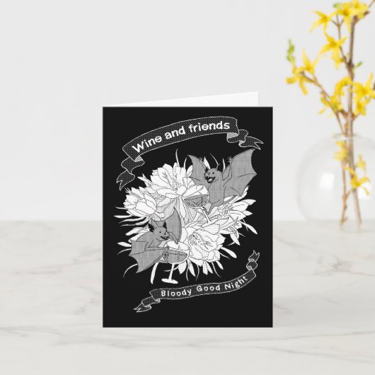 Wine gathering invitation card カード (黄色い花)