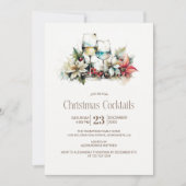 Wine Glass Christmas Cocktails 招待状 (正面)