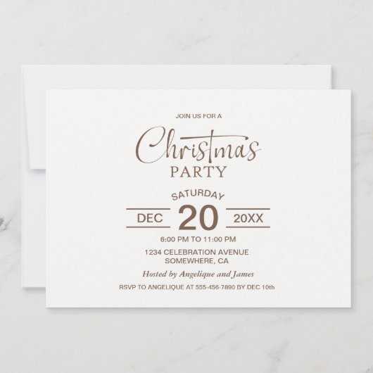 Wine Glass Christmas Party 招待状 (裏面)