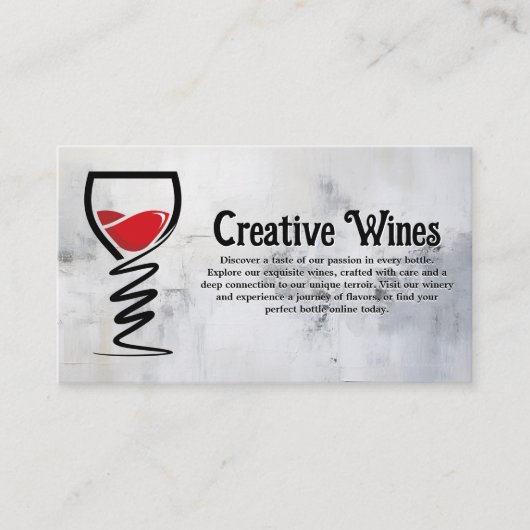 Wine Glass Creative Illustrative Logo 名刺 (正面)
