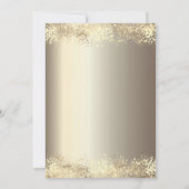 Wine Glass Gold Confetti 60th Birthday 招待状 (裏面)