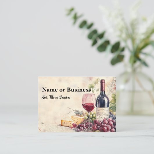 Wine glass graphic 名刺 (スタンド正面)