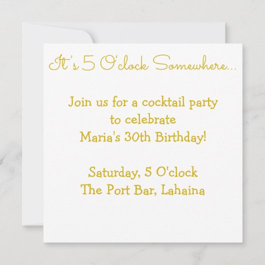 Wine glass pattern 招待状 (裏面)