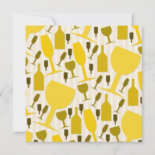 Wine glass pattern 招待状 (正面)