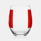 Wine Glass with flag of Kent County, England ステムなしワイングラス (左)