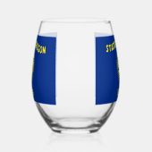 Wine Glass with flag of Oregon, USA ステムなしワイングラス (左)