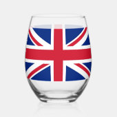Wine Glass with flag of United Kingdom ステムなしワイングラス (正面)
