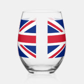 Wine Glass with flag of United Kingdom ステムなしワイングラス (左)