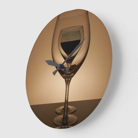Wine Glasses  ラージ壁時計 (傾斜)