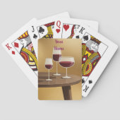 Wine Glasses On Table Your Name Card Deck  トランプ (裏面)