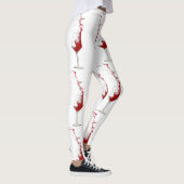Wine Glasses Splashing Red Wine  Leggings レギンス (右)