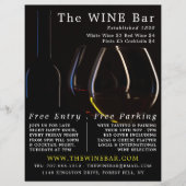 Wine Glasses, Wine Bar/Winery Advertising チラシ (正面)