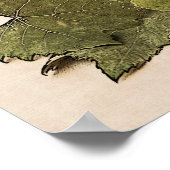 wine glasses with grapes poster ポスター (角)