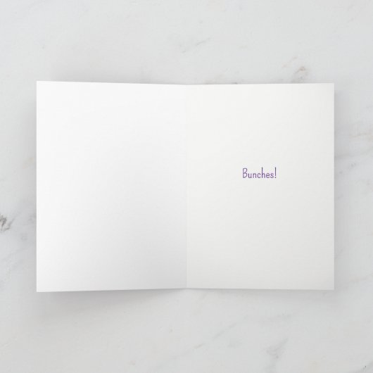 Wine Grapes Pretty Fun Thank You Cards カード (内部)