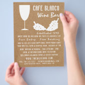 Wine & Grapes, Rustic Wine Bar/Winery Advertising チラシ (手)