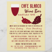 Wine & Grapes, Wine Bar/Winery Advertising チラシ (正面)