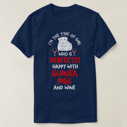 Wine Guinea Pig Premium 5671 Tシャツ (デザイン正面)