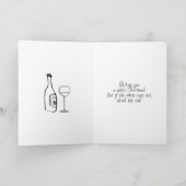 Wine Humor | Personalized Retro Pop Art Christmas シーズンカード (内部)