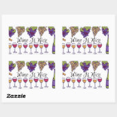 Wine Is Nice Sticker 長方形シール (シート)