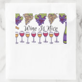 Wine Is Nice Sticker 長方形シール (バッグ)