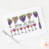 Wine Is Nice Sticker 長方形シール (封筒)