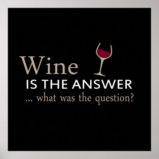 wine is the answer what was the question ポスター (正面)