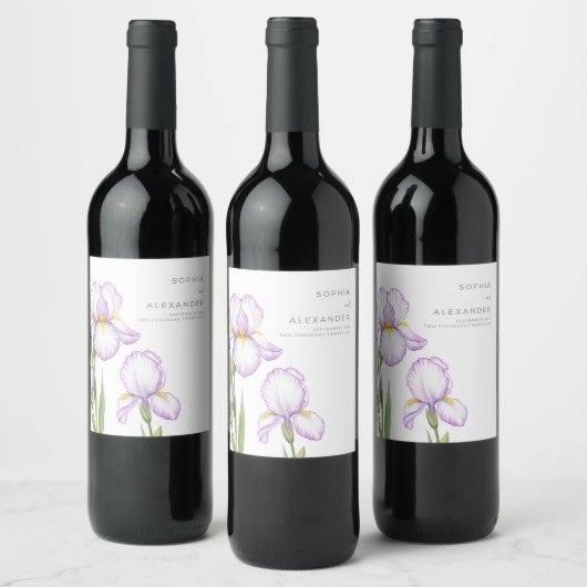 Wine Label for a Modern Wedding. ワインラベル (ボトル)