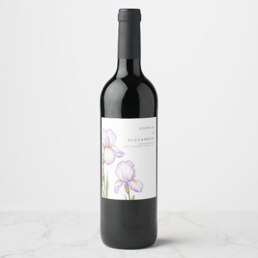  Wine Label  for a Modern Wedding.  ワインラベル (正面)