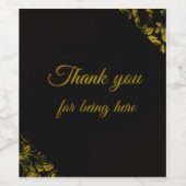 Wine label-Midnight Elegance ワインラベル (シングルラベル)