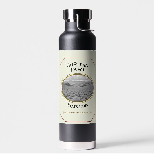 Wine Label Water Bottle ウォーターボトル (左面)