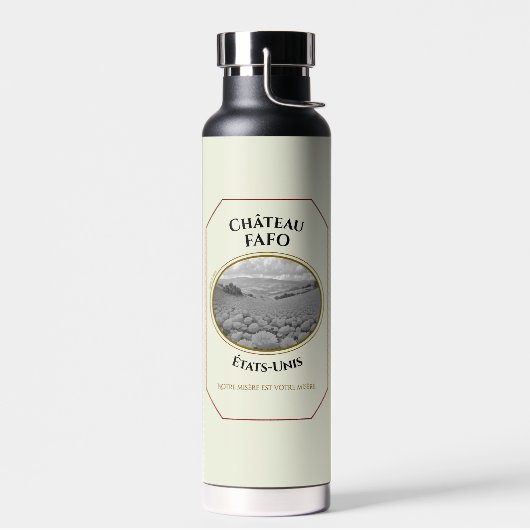 Wine Label Water Bottle ウォーターボトル (左面)