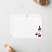 Wine Lover Blank Watercolor ノートカード (正面/裏面インサイチュ)