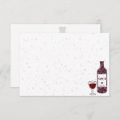 Wine Lover Blank Watercolor ノートカード (正面/裏面)
