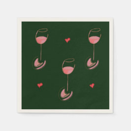 Wine lover cocktail napkins スタンダードカクテルナプキン
