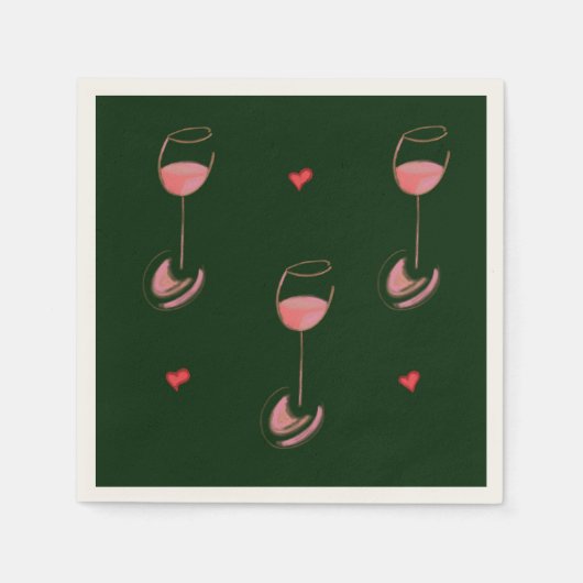 Wine lover cocktail napkins スタンダードカクテルナプキン (正面)