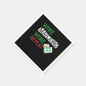 Wine Mahjong Wine Repeat Tile Based Chinese Game G スタンダードカクテルナプキン (角)