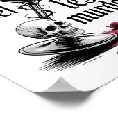 Wine Make Me Feel Less Murdery Funny Gothic Witch  ポスター (角)