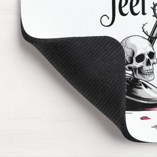 Wine Make Me Feel Less Murdery Funny Gothic Witch マウスパッド (コーナー)