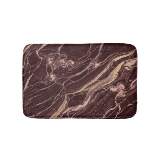 Wine Marble Pattern Refined Contemporary Design バスマット