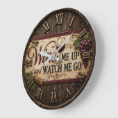 Wine Me Up and Watch Me Go ラージ壁時計 (傾斜)