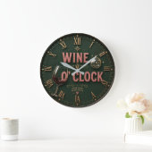 Wine O'Clock Elegant Home Bar ラージ壁時計 (ホーム)